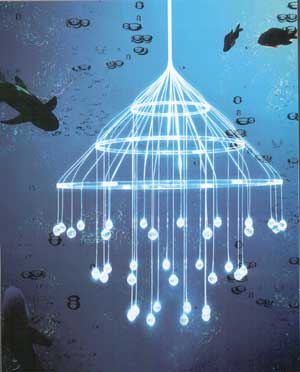 可以进入海底水世界的灯具（图）